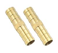 QUARKZMAN 2Pcs Raccords de Tuyau en Laiton 10mm ID | 17mm Hauteur x 39mm Longeur Raccord cannelé Raccords Embout De Tuyau, Adaptateur hygiénique Pour Systèmes à Vide Connexions