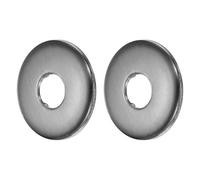 QUARKZMAN 2Pcs Rosace De Douche, 2.5"x0.3" 304 Acier Inoxydable Rond Plaque De Remplacement Pour 0.83" Dia. Tuyaux Universel Couvre-Tête De Douche Combler Trous Interstices, Gris