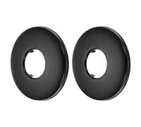 QUARKZMAN 2Pcs Rosace De Douche, 2.7"x0.3" 304 Acier Inoxydable Rond Plaque De Remplacement Pour 0.98" Dia. Tuyaux Universel Couverture De Bras De Douche Combler Les Trous, Noir