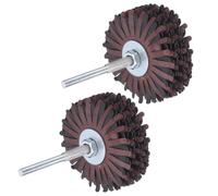 QUARKZMAN 2pcs Roue à Lamelles Abrasive Grain 1/4-Inch 320 Grit Polissage | Roue abrasive à ventilateur Convient aux brosses, ponceuses, forets et meules abrasives pour le polissage du bois métal.