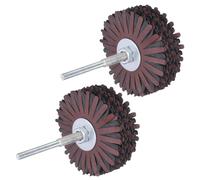 QUARKZMAN 2pcs Roue à Lamelles Abrasive Grain 1/4-Inch 400 Grit Polissage | Roue abrasive à ventilateur Convient aux brosses, ponceuses, forets et meules abrasives pour le polissage du bois métal.