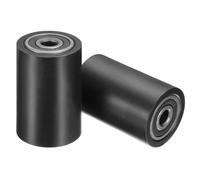 QUARKZMAN 2pcs Roues à Galet en POM avec Roulements à Billes, 10x40x60mm Roue à Rouleau de Guidage à Courroie, Roulette Guide Poulie Plate Roue Universel pour Courroie (Noir)