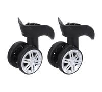 QUARKZMAN 2Pcs Roues De Remplacement pour Valise, Roues pour Chariot De Bagage DIY Réparation, Roues Tournantes Accessoires pour Valise, Roue Pivotante, Noir