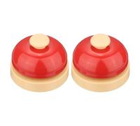 QUARKZMAN 2Pcs Sonnettes De Bureau, 2.52" Sonnette d'accueil pour Bureau, Hotel, Salle De iner, Restaurant, Soiree, Dressage d'animaux, Rouge