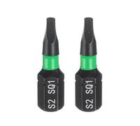 QUARKZMAN 2pcs SQ1 Embout de Tournevis Carré 1/4" Tige Hexagonale 25mm/1" Longueur Magnétique 4 Pans Acier S2 Forets de Tournevis et de Perceuse Électrique de Qualité Industrielle