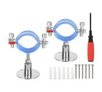 QUARKZMAN 2Pcs Support de Tuyau, Support de Tuyau de Montage Mural en Acier Inoxydable, Support de Tuyau de Montage au Plafond, Hauteur Réglable 30-50mm pour Tuyau OD 42-45mm