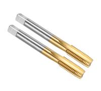 QUARKZMAN 2pcs Taraud Droit, M10 x 1.25 Gauche Métrique Revêtu Titane Outil Taraudage Filetage Taraud Machine À Fileter, Acier Rapide Avec Cobalt
