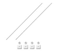 QUARKZMAN 2pcs Tige Filetée Complète M3x400mm, Tiges Filetées à Mouvement Linéaire Acier Inoxydable 304 avec Écrous Hexagonaux Rondelle Carrée pour Serre-Joints Suspentes U-Boulons, Argenté