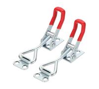 QUARKZMAN 2pcs Verrou À Bascule Réglable M5 x 27mm Style 4001 Argent Rouge | Verrous À Libération Rapide Attaches À Bascule Pour Couvercle De Fumoir, Capacité De Maintien 220lbs