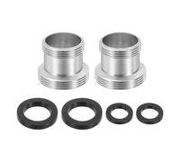 QUARKZMAN 2Pièces Adaptateur De Mousseur De Robinet, M18 Mâle À M22 Mâle Avec Joint, Longueur 18mm, Réducteur De Robinet Aérateur, adaptateur robinet cuisine pour tuyau d'arrosage, Aérateu