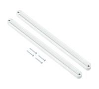 QUARKZMAN 2Set Glissières De Tiroir 235mm Rails De Tiroir (Blanc) | En Plastique Avec Vis, Rail De Guidage Rainuré Monté Sur Le Côté Pour Tiroir De Cabinet Table De Chevet Armoire Commode