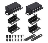 QUARKZMAN 2Set Pivot Hinge 40 x 26 mm Heavy Duty Concealed Shaft Door Black | Hinges, With Magnetic Catch And Bushing Pour Furniture Cabinets Wood Doors