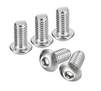 QUARKZMAN 3/8-16x3/4" Bouton Tête Douille Capuchon Vis, 5pcs 304 Inox Acier Fixations Hex Boulons, Complet Filetage Hexagonal Entraînement