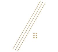 QUARKZMAN 3 Ensemble Tige Filetée Laiton M2x0.4mm Pas Filetage à Droite Goujons avec Écrous Hexagonaux en Laiton Massif, 250mm Longueur, Fixations pour Ancrages, Boulons, Supports, Pinces