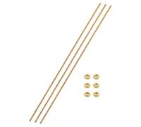 QUARKZMAN 3 Ensemble Tige Filetée Laiton M3x0.5mm Pas Filetage à Droite Goujons avec Écrous Hexagonaux en Laiton Massif, 250mm Longueur, Fixations pour Ancrages, Boulons, Supports, Pinces