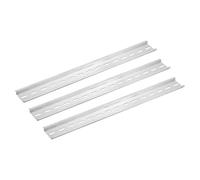 QUARKZMAN 3 pcs Din Rail Fente Aluminium Montage 500mm Long Argent Ton | Guide, 35mm Large, 7.5mm Haut