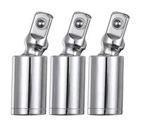 QUARKZMAN 3 Pcs Douille À Cardan Universelle 1/2" Drive CR-V Acier À Choc Douille Pivotante Universelle Pour Clé Outil, Argent