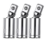 QUARKZMAN 3 Pcs Douille À Cardan Universelle 3/8" Drive CR-V Acier À Impact Douille Pivotante À Cardan Universelle Pour Wrench Driver Tool, Silver