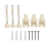 QUARKZMAN 3 Set Kit De Cordons Élastiques pour Pièces De Remplacement pour Stores Enrouleurs, Supports Universels De Récepteurs Élastiques pour Stores Occultants Intérieurs/Extérieurs Beige