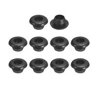 QUARKZMAN 30 Pcs Passe Fil Caoutchouc, 7mm ID, 9mm Diamètre du Trou d'Installation Bouchon de Trou Caoutchouc Creux à Double Face Rond Joint d'Étanchéité pour Câblage Électrique, Noir
