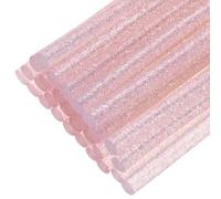 QUARKZMAN 30 Pièces Bâtons de Colle Chaude pour Pistolet, 7mm x 100mm Recharge Universelle avec Flash pour Pistolet à Colle pour Bricolage, Artisanat, Réparations, Loisirs Créatifs, Rose
