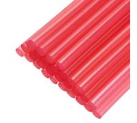 QUARKZMAN 30 Pièces Bâtons de Colle Chaude pour Pistolet, 7mm x 100mm Recharge Universelle pour Pistolet à Colle pour Bricolage, Artisanat, Réparations, Loisirs Créatifs, Rouge Clair