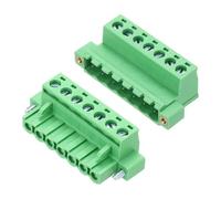 QUARKZMAN 300V 10A Male&Female 7 Broches 5.08mm Distance Borne A Vis Vert | 1Set, Pour PCB Connecteur, 45 x 15 x 29 mm Pour Electronic Projects, Borne A PCB