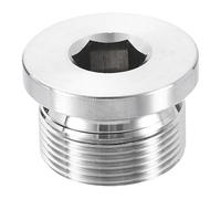 QUARKZMAN 304 Inox Acier Tuyau Bouchon Raccord M27x1,5 Métrique Mâle Filetage Intérieur Hexagonal Tête Bouchon Hexagonal Tête Bonde Bouchons Raccords avec Joint Bague