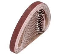 QUARKZMAN 30mm x 533mm Bandes de Ponçage, 15 Pcs 40 Grains Ceinture Abrasive en Oxyde D'Aluminium pour Travail du Bois, Polissage Métallique, Affûteur de Couteaux