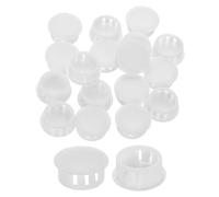 QUARKZMAN 30pcs Bouchons de Trou, 19mm(3/4") Capuchons d'Obturation en Plastique pour Trous de Perçage, Obturateur Cache Trou Bouchon Rond pour Insertion Meubles Armoire Panneaux Mur, Blanc