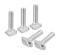QUARKZMAN 30Pcs Boulons en T-Slot M6 x 25mm Acier Inoxydable 304 Argent | Boulon à Tête de Marteau T Vis Goujon, pour Profilé en Aluminium à Rainure en T de la Série 3030