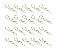 QUARKZMAN 30Pcs Goupille Fendue, 2.5x70mm Acier Trempe Zingué Ressort R Clip Goupille Fendue Fil à Cheveux Goupille Assortiment Kit Pinces pour Remorques Tracteurs Tondeuses, Or