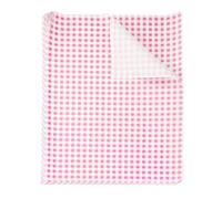 QUARKZMAN 30Pcs Papier Sulfurisé Feuilles de Papier Ciré à Carreaux Carrés 38cm x 28cm Papier Emballage Alimentaire Absorbant Huile pour Aliments Secs, Sandwichs, Pain, Hamburgers, Rose
