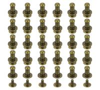 QUARKZMAN 30Pcs Vis Chicago 4mm Rivets à Tête Ronde Bronze | pour Bricolage Cuir Décoration Réparation de Sacs Main Ceinture Chaussures