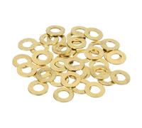QUARKZMAN 38Pcs Rondelle Métal Plate En Laiton, Kit De Rondelles M6 En Cuivre Rondelles Écrasables Assortiment, 6mm Alésage, 12mm OD, 0.8mm Épaisseur Pour Boulons Vis Réparation Mécanique