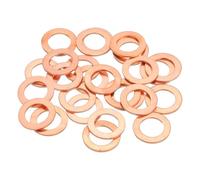 QUARKZMAN 38Pcs Rondelle Métal Plate, Kit Rondelles Cuivre M10 Joint, 10mm ID, 16mm OD, 1mm Epaisseur D'Etancheite Rondelle Ecrasable Assortiment Pour Boulons Vis Reparation Mecanique