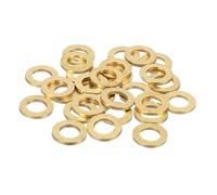 QUARKZMAN 38Pcs Rondelle Métal Plate Laiton, Kit Rondelles Écrasables Cuivre M8 Assortiment, 8mm ID, 14mm OD, 1.5mm Épaisseur pour Boulons Vis Réparation, Construction