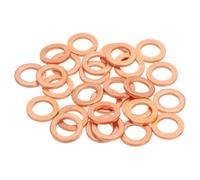 QUARKZMAN 38Pcs Rondelles Métal Plates, Kit Rondelles En Cuivre M8 Rondelles, 8mm ID, 13mm OD, 1.5mm Épaisseur D'Étanchéité En Cuivre Rondelles Écrasables Assortiment Vis Réparation