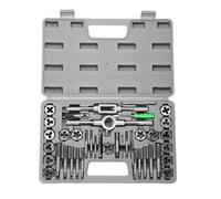 QUARKZMAN 39pcs Jeu De Tarauds Et Filières Métrique M3-M12 Avec Boîte | Kit Outil De Taraudage Et Filetage, Tarauds Filières Clé Poignée Porte-Pièces, Filetages Mâle & Femelle