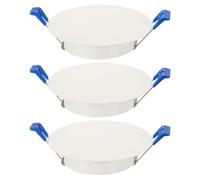 QUARKZMAN 3Pcs 110mm/4.3" Plaque Ronde De Plafond, Cache Trou Pour Downlight, Enceinte, Mur, À Ressort, Capuchon Décoratif En Acier, Panneau D'Accès Pour Ouvertures De Plafond Ou Plaque De