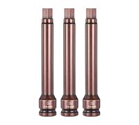 QUARKZMAN 3Pcs Douille Hexagonale À Chocs 1/2" Drive 14H (14mm) Acier S2 | Bits Hexagonaux, Adaptateur De Douille Pour Réparation Automobile Construction Industrielle, Longueur 6", Métrique