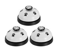 QUARKZMAN 3Pcs Sonnettes De Bureau, 2.8" Sonnette De Service pour Comptoir, Sonnette D'appel pour Bureau, Hôtel, Salle De ner, Restaurant, Dressage d'animaux, Blanc