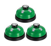 QUARKZMAN 3Pcs Sonnettes De Bureau, 2.8" Sonnette De Service pour Comptoir, Sonnette pour Bureau, Hôtel, Salle De ner, Restaurant, Dressage d'animaux, Vert