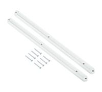 QUARKZMAN 3Set Glissières de tiroir 300mm Rails de tiroir (Blanc) | en plastique avec vis, rail de guidage rainuré monté sur le côté pour tiroir de cabinet table de chevet armoire commode