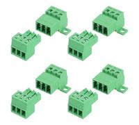 QUARKZMAN 4 Jeu Bloc À Vis Connecteur À Bornes 3 Broches, 3.81mm/0.15 Pouce Pas Mâle & Femelle À Montage PCB Bloc À Vis 300V 8A Connecteur À Bornes Vert Pour Projet Électronique Domestique