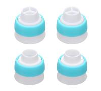 QUARKZMAN 4 Pcs Embouts À Douille, Coupleurs En Plastique 3 Et 1 Couleur Pour Poche À Douille Réutilisable Embout Russe Fleur Outils De Décoration De Gâteau Pour Nozzles Pastry Cupcake Tips,
