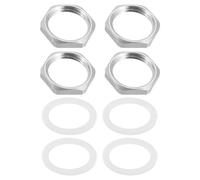 QUARKZMAN 4 pièces Écrou hexagonal pour raccord de tuyauterie avec rondelle en acier inoxydable 304 écrou hexagonal filetage femelle NPT 1/2" pour plomberie fixe, nettoyeur, DE 0,91"