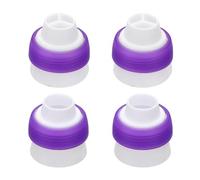 QUARKZMAN 4 Pièces Embout À Poche À Douille, Plastique 3 Et 1 Couleurs Connecteurs Poche À Glaçage Réutilisable Embout Russe Fleur Outils Décorateur Pâtissier Pour Douilles Pâtisserie