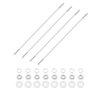 QUARKZMAN 4 Set M3x250mm Tiges Filetées Double Extrémité, 304 Acier Inoxydable Barres Boulons Tiges Filetées Double Avec Écrous Rondelles Pour Maison Maintenance Ancrage Structurel