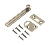QUARKZMAN 4" Verrou De Surface En Laiton Massif, Verrou Coulissant De Sécurité Dissimulé Pour Portes Avec Vis, Verrou Pour Portes À Emboîtement Pour Placard Armoire Portes Encastrées, Bronze
